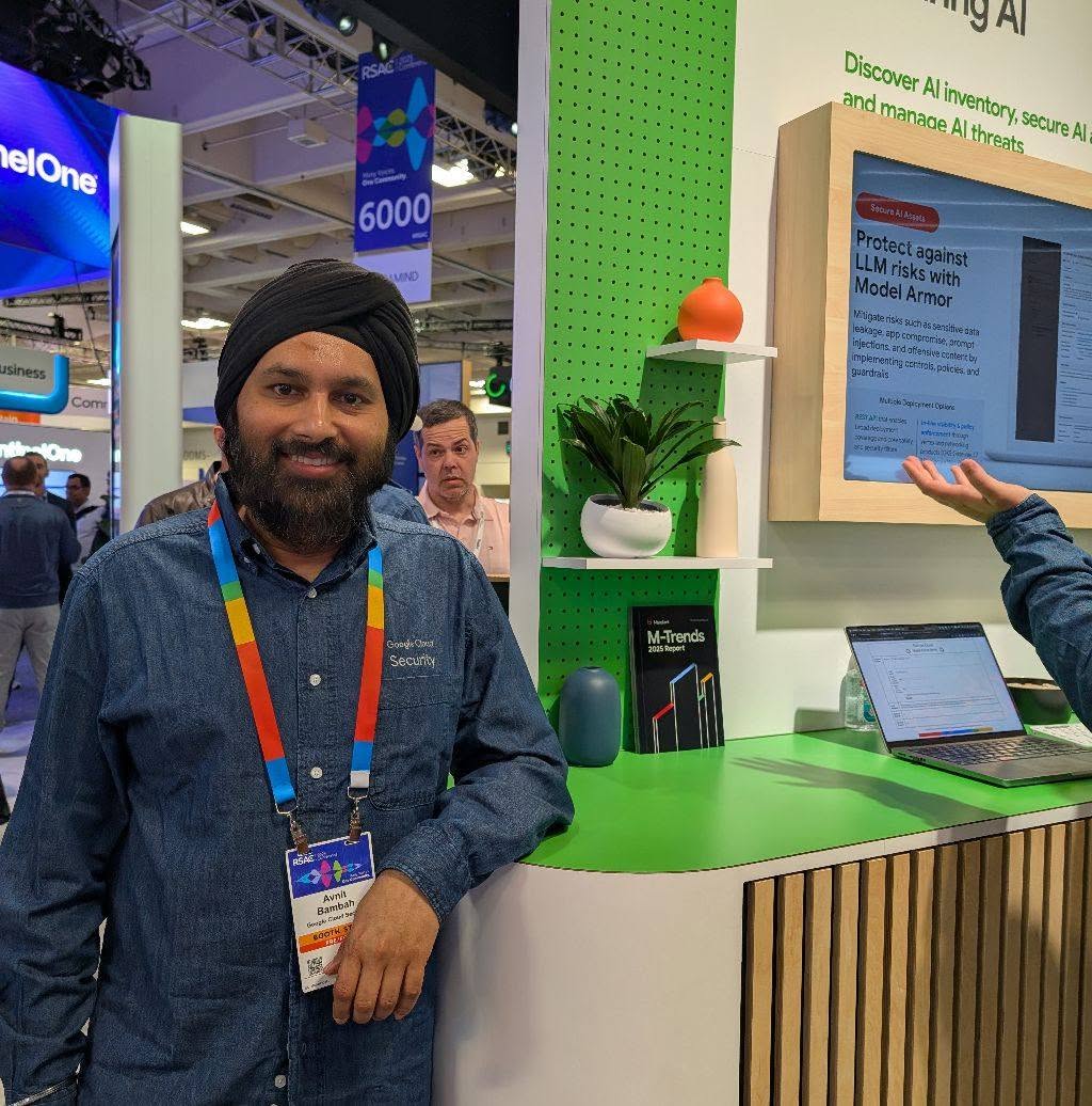 Avnit Bambah at the Google Cloud Security booth, RSA Conference